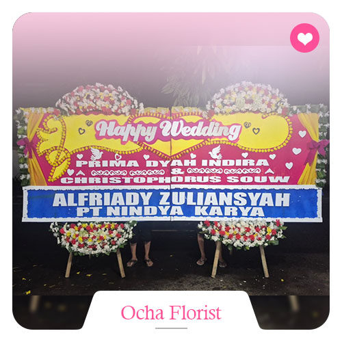 Bunga Papan Happy Wedding