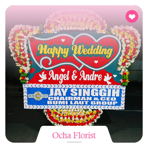 Bunga Papan Happy Wedding