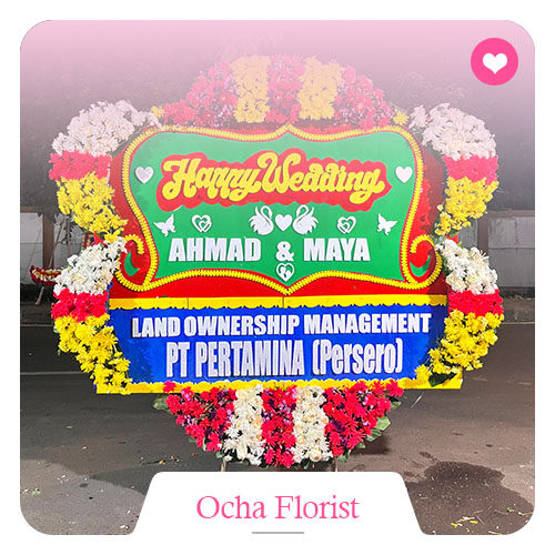 Bunga Papan Happy Wedding